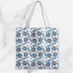 Bluey, Bluey merch, Bluey pattern, Bluey Bluey, bingo, Bluey design, bluey dog Zipper Grocery Tote Bag from ArtsNow.com Front