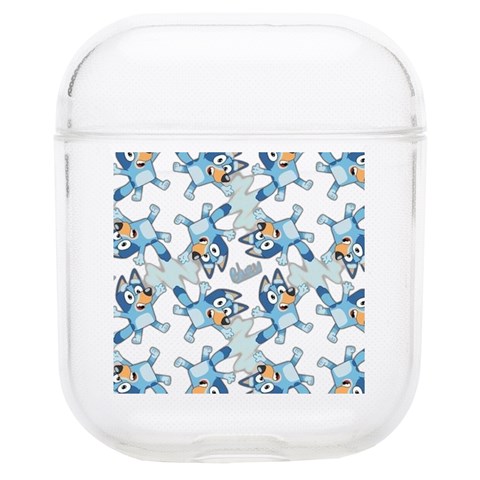 Bluey, Bluey merch, Bluey pattern, Bluey Bluey, bingo, Bluey design, bluey dog Soft TPU AirPods 1/2 Case from ArtsNow.com Front
