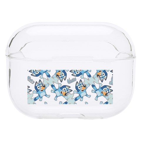Bluey, Bluey merch, Bluey pattern, Bluey Bluey, bingo, Bluey design, bluey dog Hard PC AirPods Pro Case from ArtsNow.com Front