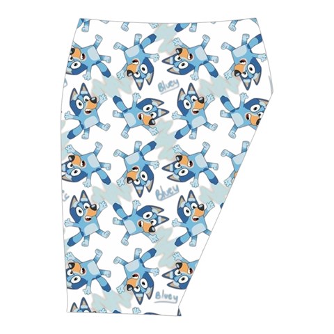 Bluey, Bluey merch, Bluey pattern, Bluey Bluey, bingo, Bluey design, bluey dog Midi Wrap Pencil Skirt from ArtsNow.com  Front Right 