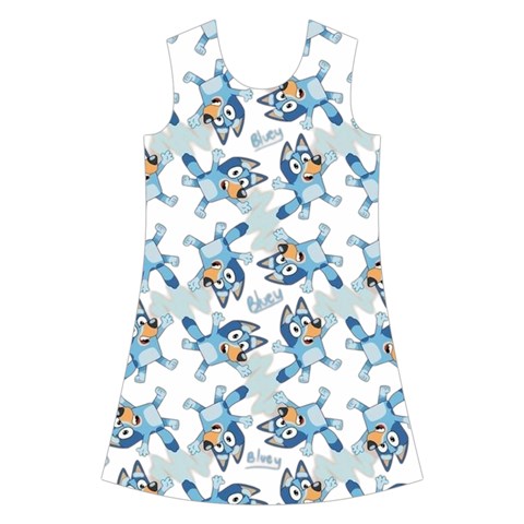 Bluey, Bluey merch, Bluey pattern, Bluey Bluey, bingo, Bluey design, bluey dog Kids  Short Sleeve Velvet Dress from ArtsNow.com Front