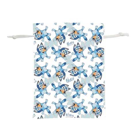 Bluey, Bluey merch, Bluey pattern, Bluey Bluey, bingo, Bluey design, bluey dog Lightweight Drawstring Pouch (M) from ArtsNow.com Front