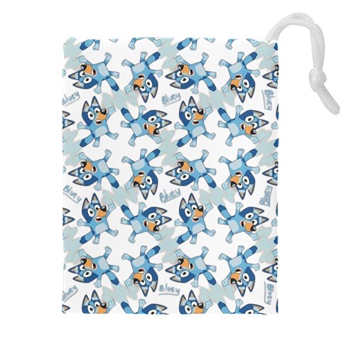 Bluey, Bluey merch, Bluey pattern, Bluey Bluey, bingo, Bluey design, bluey dog Drawstring Pouch (4XL) from ArtsNow.com Front