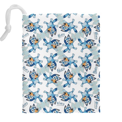 Bluey, Bluey merch, Bluey pattern, Bluey Bluey, bingo, Bluey design, bluey dog Drawstring Pouch (4XL) from ArtsNow.com Back