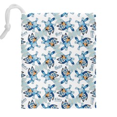 Bluey, Bluey merch, Bluey pattern, Bluey Bluey, bingo, Bluey design, bluey dog Drawstring Pouch (4XL) from ArtsNow.com Back