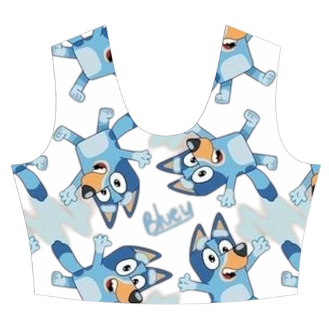 Bluey, Bluey merch, Bluey pattern, Bluey Bluey, bingo, Bluey design, bluey dog Women s Crop Top Pleated Skater Rave Skirt from ArtsNow.com Front