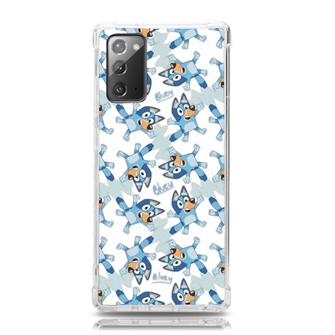 Bluey, Bluey merch, Bluey pattern, Bluey Bluey, bingo, Bluey design, bluey dog Samsung Galaxy Note 20 TPU UV Case from ArtsNow.com Front