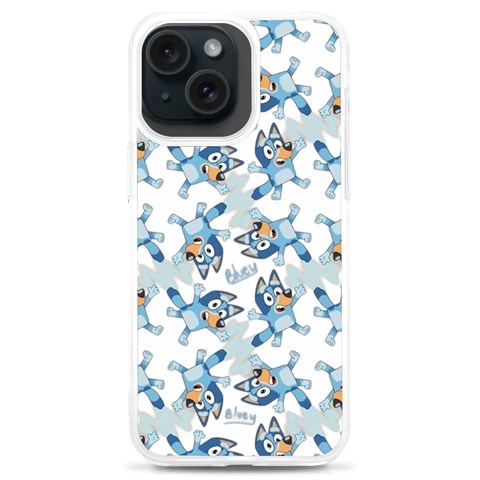Bluey, Bluey merch, Bluey pattern, Bluey Bluey, bingo, Bluey design, bluey dog iPhone 15 Plus TPU UV Print Case from ArtsNow.com Front