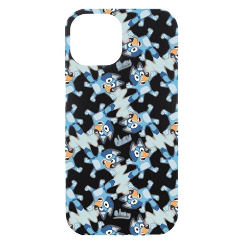Bluey, Bluey merch, Bluey pattern, Bluey Bluey, bingo, Bluey design, bluey dog iPhone 15 Black UV Print PC Hardshell Case from ArtsNow.com Front