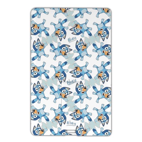 Bluey, Bluey merch, Bluey pattern, Bluey Bluey, bingo, Bluey design, bluey dog Name Card Style USB Flash Drive from ArtsNow.com Front