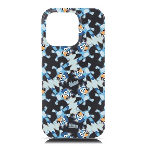 Bluey, Bluey merch, Bluey pattern, Bluey Bluey, bingo, Bluey design, bluey dog iPhone 16 Pro Max Black UV Print PC Hardshell Case from ArtsNow.com Front