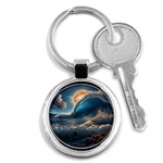 Ocean Sea Waves Key Chain (Round)