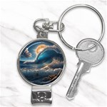 Ocean Sea Waves Nail Clippers Key Chain