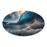 Ocean Sea Waves Oval Magnet