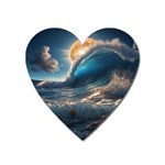 Ocean Sea Waves Heart Magnet