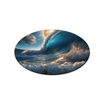 Ocean Sea Waves Sticker Oval (10 pack)