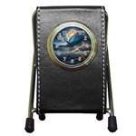 Ocean Sea Waves Pen Holder Desk Clock