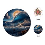 Ocean Sea Waves Playing Cards Single Design (Round)