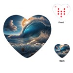 Ocean Sea Waves Playing Cards Single Design (Heart)