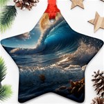 Ocean Sea Waves Star Ornament (Two Sides)