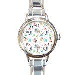 Bluey, Bluey merch, Bluey pattern, Bluey Bluey, bingo, Bluey design, bluey dog Round Italian Charm Watch Bluey, Bluey merch, Bluey pattern, Bluey Bluey, bingo, Bluey design, bluey dog Round Italian Charm Watch