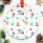 Bluey, Bluey merch, Bluey pattern, Bluey Bluey, bingo, Bluey design, bluey dog Ornament (Round) Bluey, Bluey merch, Bluey pattern, Bluey Bluey, bingo, Bluey design, bluey dog Ornament (Round)