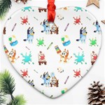 Bluey, Bluey merch, Bluey pattern, Bluey Bluey, bingo, Bluey design, bluey dog Ornament (Heart) Bluey, Bluey merch, Bluey pattern, Bluey Bluey, bingo, Bluey design, bluey dog Ornament (Heart)