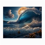 Ocean Sea Waves Small Glasses Cloth (2 Sides)