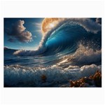 Ocean Sea Waves Large Glasses Cloth (2 Sides)