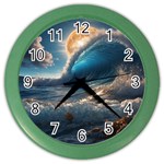 Ocean Sea Waves Color Wall Clock