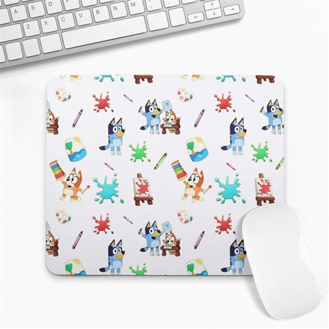 Bluey, Bluey merch, Bluey pattern, Bluey Bluey, bingo, Bluey design, bluey dog Large Mousepad from ArtsNow.com Front