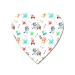 Bluey, Bluey merch, Bluey pattern, Bluey Bluey, bingo, Bluey design, bluey dog Heart Magnet Bluey, Bluey merch, Bluey pattern, Bluey Bluey, bingo, Bluey design, bluey dog Heart Magnet