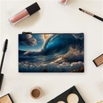 Ocean Sea Waves Cosmetic Bag (Small)