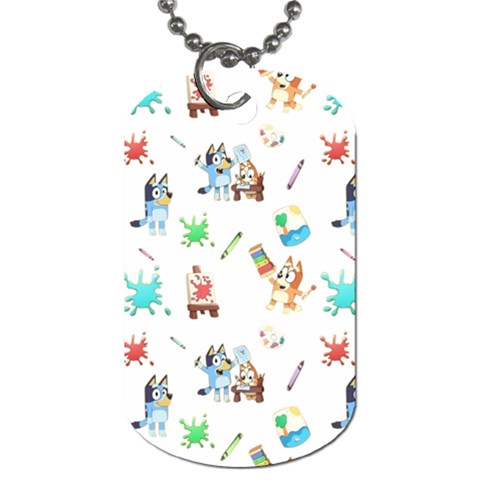 Bluey, Bluey merch, Bluey pattern, Bluey Bluey, bingo, Bluey design, bluey dog Dog Tag (One Side) from ArtsNow.com Front