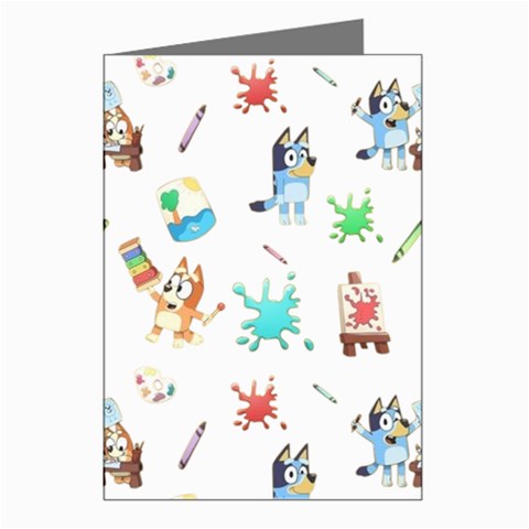 Bluey, Bluey merch, Bluey pattern, Bluey Bluey, bingo, Bluey design, bluey dog Greeting Cards (Pkg of 8) from ArtsNow.com Left