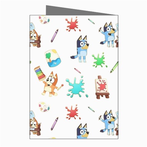 Bluey, Bluey merch, Bluey pattern, Bluey Bluey, bingo, Bluey design, bluey dog Greeting Cards (Pkg of 8) from ArtsNow.com Right