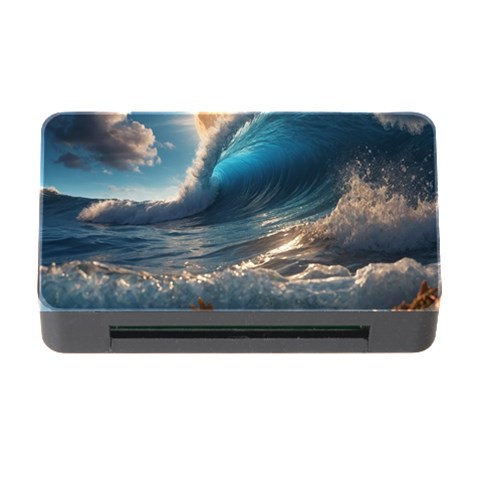 Ocean Sea Waves Memory Card Reader with CF from ArtsNow.com Front