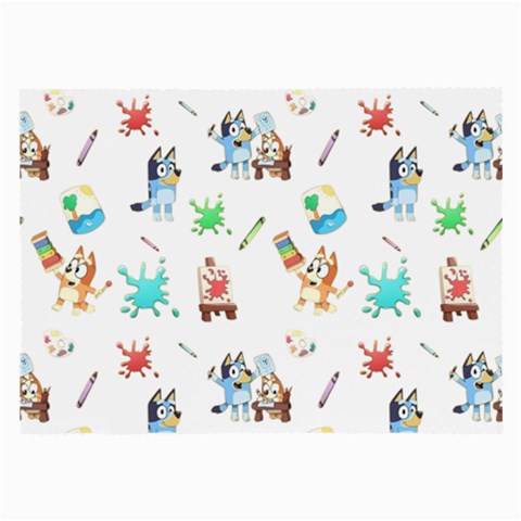 Bluey, Bluey merch, Bluey pattern, Bluey Bluey, bingo, Bluey design, bluey dog Large Glasses Cloth (2 Sides) from ArtsNow.com Front