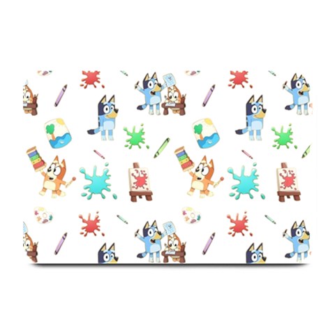 Bluey, Bluey merch, Bluey pattern, Bluey Bluey, bingo, Bluey design, bluey dog Plate Mats from ArtsNow.com 18 x12  Plate Mat