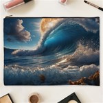 Ocean Sea Waves Cosmetic Bag (XXXL)