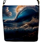Ocean Sea Waves Flap Closure Messenger Bag (S)