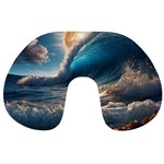 Ocean Sea Waves Travel Neck Pillow