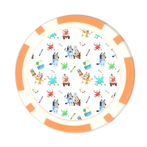 Bluey, Bluey merch, Bluey pattern, Bluey Bluey, bingo, Bluey design, bluey dog Poker Chip Card Guard (10 pack) from ArtsNow.com Front