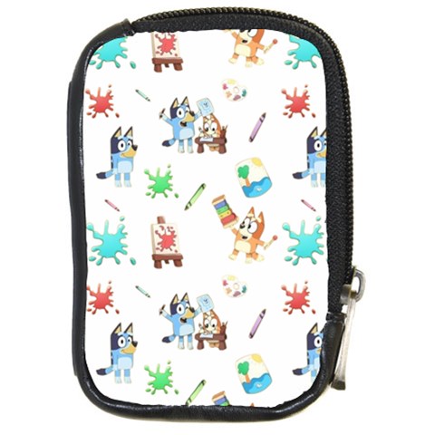 Bluey, Bluey merch, Bluey pattern, Bluey Bluey, bingo, Bluey design, bluey dog Compact Camera Leather Case from ArtsNow.com Front