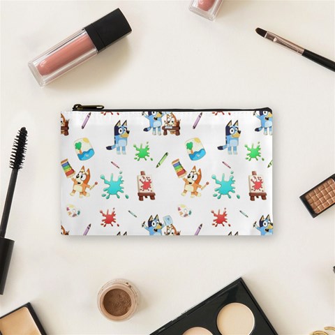 Bluey, Bluey merch, Bluey pattern, Bluey Bluey, bingo, Bluey design, bluey dog Cosmetic Bag (Small) from ArtsNow.com Front