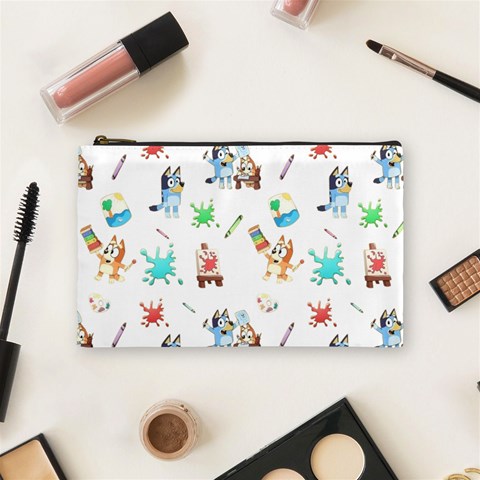 Bluey, Bluey merch, Bluey pattern, Bluey Bluey, bingo, Bluey design, bluey dog Cosmetic Bag (Medium) from ArtsNow.com Front
