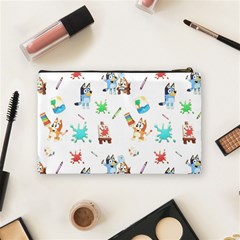 Bluey, Bluey merch, Bluey pattern, Bluey Bluey, bingo, Bluey design, bluey dog Cosmetic Bag (Medium) from ArtsNow.com Back