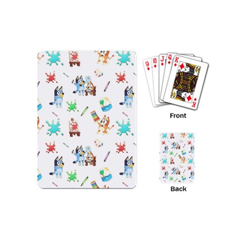 Bluey, Bluey merch, Bluey pattern, Bluey Bluey, bingo, Bluey design, bluey dog Playing Cards Single Design (Mini) from ArtsNow.com Back