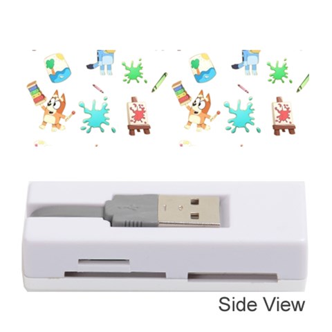 Bluey, Bluey merch, Bluey pattern, Bluey Bluey, bingo, Bluey design, bluey dog Memory Card Reader (Stick) from ArtsNow.com Front