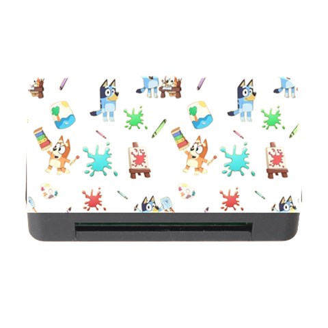 Bluey, Bluey merch, Bluey pattern, Bluey Bluey, bingo, Bluey design, bluey dog Memory Card Reader with CF from ArtsNow.com Front